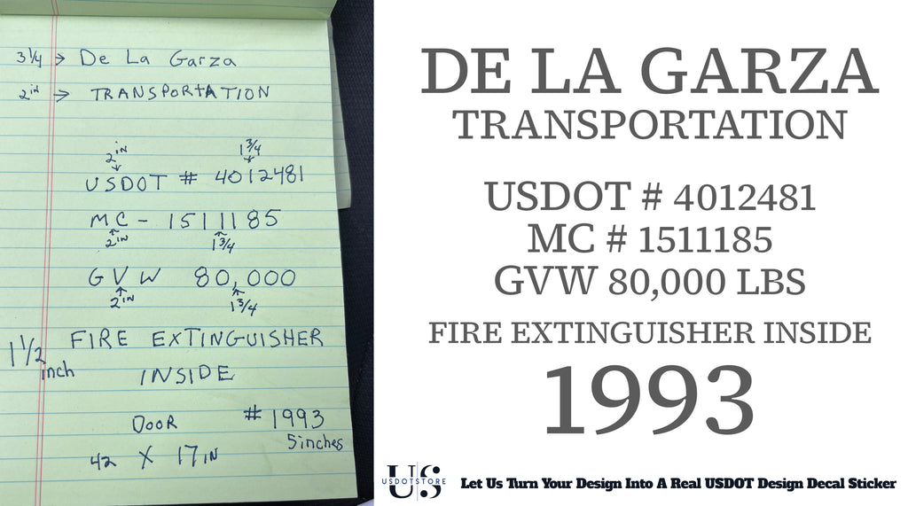Let Us Turn Your Sketch Into A Real USDOT Decal Sticker Design