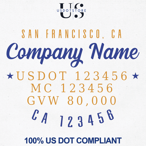 Two Colors Regulation Numbers Decals