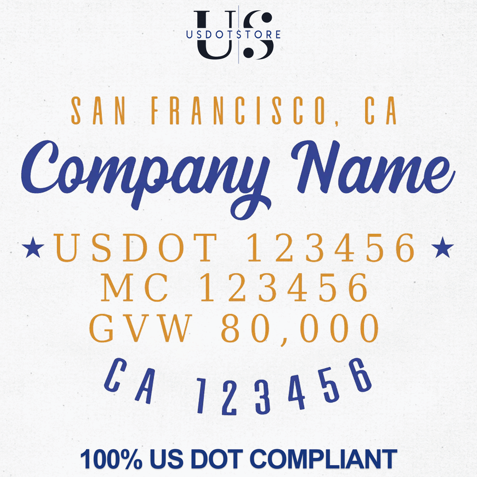 Two Colors Regulation Numbers Decals