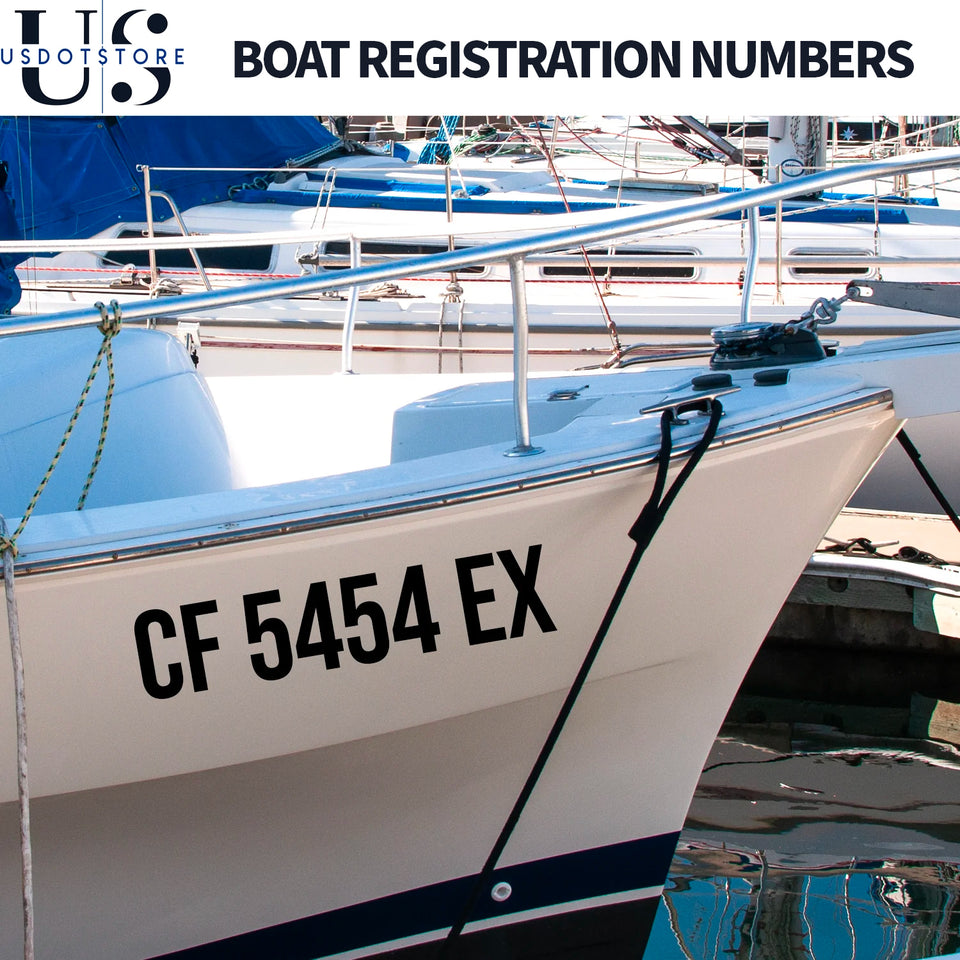 Boat Registration Number Sticker Lettering Decal