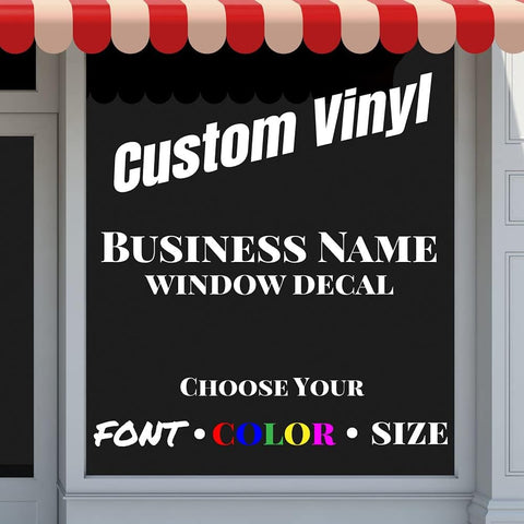 custom business name window decal
