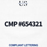 CMP # Number Decal Sticker Lettering, (Set of 2)