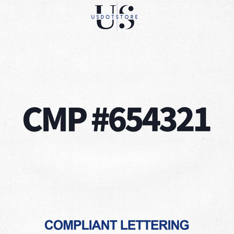 CMP # Number Decal Sticker Lettering, (Set of 2)