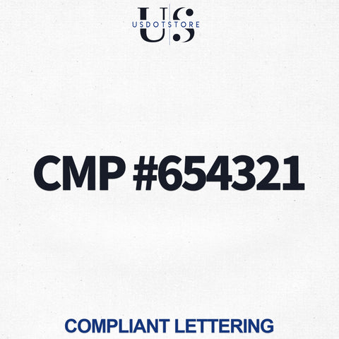 CMP # Number Decal Sticker Lettering, (Set of 2)