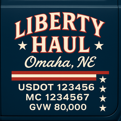 Custom Truck Door Lettering Decal Sticker Signs for US DOT Compliance | Custom USDOT Signs For Compliance | Add Your DOT, MC, GVW, CA, KYU, VIN Or Any Regulation Numbers You Need (Set of 2)