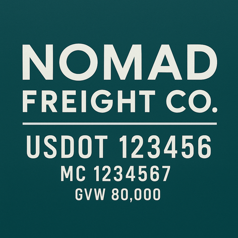 Custom Truck Door Lettering Decal Sticker Signs for US DOT Compliance | Custom USDOT Signs For Compliance | Add Your DOT, MC, GVW, CA, KYU, VIN Or Any Regulation Numbers You Need (Set of 2)