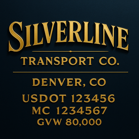 Custom Truck Door Lettering Decal Sticker Signs for US DOT Compliance | Custom USDOT Signs For Compliance | Add Your DOT, MC, GVW, CA, KYU, VIN Or Any Regulation Numbers You Need (Set of 2)
