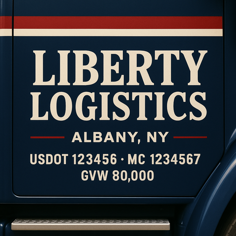 Custom Truck Door Lettering Decal Sticker Signs for US DOT Compliance | Custom USDOT Signs For Compliance | Add Your DOT, MC, GVW, CA, KYU, VIN Or Any Regulation Numbers You Need (Set of 2)