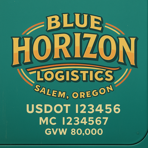 Custom Truck Door Lettering Decal Sticker Signs for US DOT Compliance | Custom USDOT Signs For Compliance | Add Your DOT, MC, GVW, CA, KYU, VIN Or Any Regulation Numbers You Need (Set of 2)