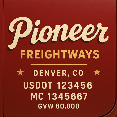Custom Truck Door Lettering Decal Sticker Signs for US DOT Compliance | Custom USDOT Signs For Compliance | Add Your DOT, MC, GVW, CA, KYU, VIN Or Any Regulation Numbers You Need (Set of 2)