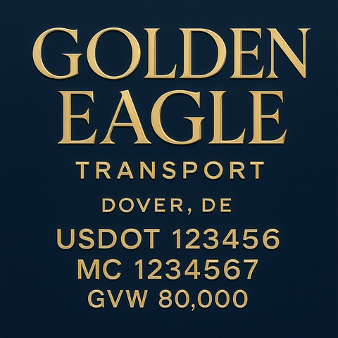 Custom Truck Door Lettering Decal Sticker Signs for US DOT Compliance | Custom USDOT Signs For Compliance | Add Your DOT, MC, GVW, CA, KYU, VIN Or Any Regulation Numbers You Need (Set of 2)