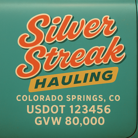 Custom Truck Door Lettering Decal Sticker Signs for US DOT Compliance | Custom USDOT Signs For Compliance | Add Your DOT, MC, GVW, CA, KYU, VIN Or Any Regulation Numbers You Need (Set of 2)