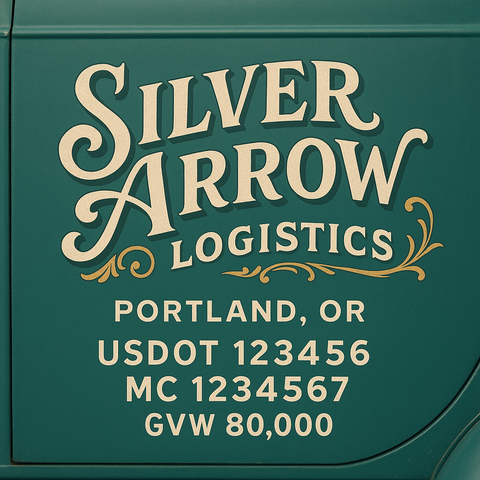 Custom Truck Door Lettering Decal Sticker Signs for US DOT Compliance | Custom USDOT Signs For Compliance | Add Your DOT, MC, GVW, CA, KYU, VIN Or Any Regulation Numbers You Need (Set of 2)