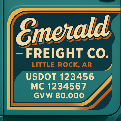 Custom Truck Door Lettering Decal Sticker Signs for US DOT Compliance | Custom USDOT Signs For Compliance | Add Your DOT, MC, GVW, CA, KYU, VIN Or Any Regulation Numbers You Need (Set of 2)