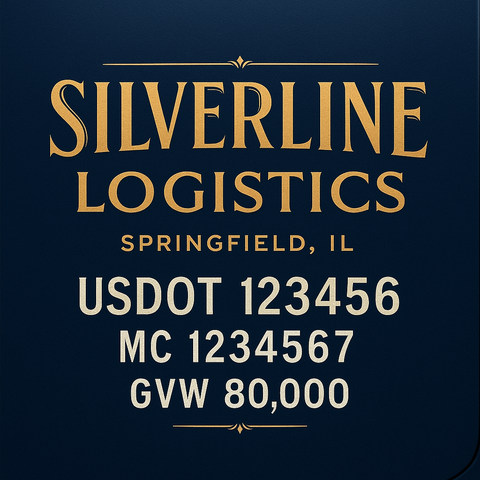 Custom Truck Door Lettering Decal Sticker Signs for US DOT Compliance | Custom USDOT Signs For Compliance | Add Your DOT, MC, GVW, CA, KYU, VIN Or Any Regulation Numbers You Need (Set of 2)