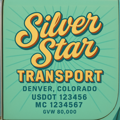 Custom Truck Door Lettering Decal Sticker Signs for US DOT Compliance | Custom USDOT Signs For Compliance | Add Your DOT, MC, GVW, CA, KYU, VIN Or Any Regulation Numbers You Need (Set of 2)