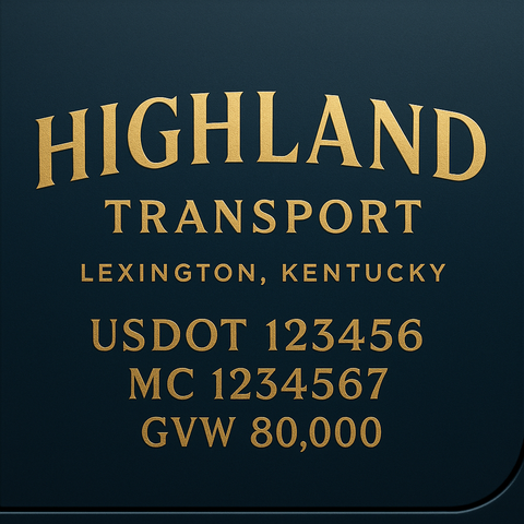 Custom Truck Door Lettering Decal Sticker Signs for US DOT Compliance | Custom USDOT Signs For Compliance | Add Your DOT, MC, GVW, CA, KYU, VIN Or Any Regulation Numbers You Need (Set of 2)