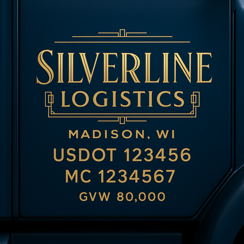 Custom Truck Door Lettering Decal Sticker Signs for US DOT Compliance | Custom USDOT Signs For Compliance | Add Your DOT, MC, GVW, CA, KYU, VIN Or Any Regulation Numbers You Need (Set of 2)
