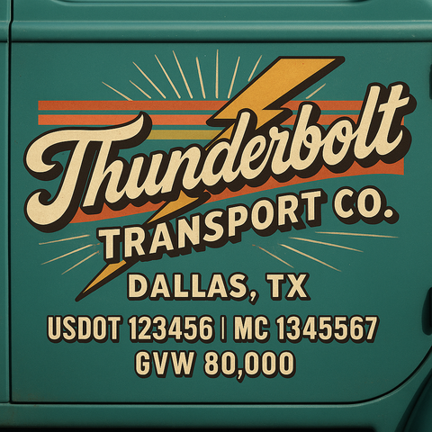 Custom Truck Door Lettering Decal Sticker Signs for US DOT Compliance | Custom USDOT Signs For Compliance | Add Your DOT, MC, GVW, CA, KYU, VIN Or Any Regulation Numbers You Need (Set of 2)