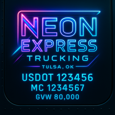 Custom Truck Door Lettering Decal Sticker Signs for US DOT Compliance | Custom USDOT Signs For Compliance | Add Your DOT, MC, GVW, CA, KYU, VIN Or Any Regulation Numbers You Need (Set of 2)
