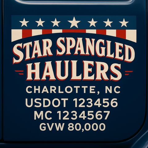 Custom Truck Door Lettering Decal Sticker Signs for US DOT Compliance | Custom USDOT Signs For Compliance | Add Your DOT, MC, GVW, CA, KYU, VIN Or Any Regulation Numbers You Need (Set of 2)