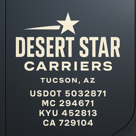 Custom Truck Door Lettering Decal Sticker Signs for US DOT Compliance | Custom USDOT Signs For Compliance | Add Your DOT, MC, GVW, CA, KYU, VIN Or Any Regulation Numbers You Need (Set of 2)