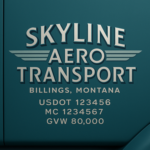 Custom Truck Door Lettering Decal Sticker Signs for US DOT Compliance | Custom USDOT Signs For Compliance | Add Your DOT, MC, GVW, CA, KYU, VIN Or Any Regulation Numbers You Need (Set of 2)