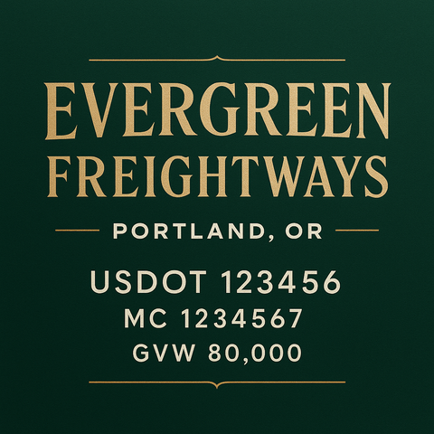 Custom Truck Door Lettering Decal Sticker Signs for US DOT Compliance | Custom USDOT Signs For Compliance | Add Your DOT, MC, GVW, CA, KYU, VIN Or Any Regulation Numbers You Need (Set of 2)