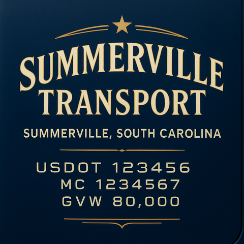 Custom Truck Door Lettering Decal Sticker Signs for US DOT Compliance | Custom USDOT Signs For Compliance | Add Your DOT, MC, GVW, CA, KYU, VIN Or Any Regulation Numbers You Need (Set of 2)
