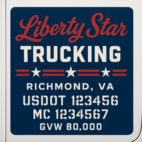 Custom Truck Door Lettering Decal Sticker Signs for US DOT Compliance | Custom USDOT Signs For Compliance | Add Your DOT, MC, GVW, CA, KYU, VIN Or Any Regulation Numbers You Need (Set of 2)