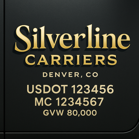 Custom Truck Door Lettering Decal Sticker Signs for US DOT Compliance | Custom USDOT Signs For Compliance | Add Your DOT, MC, GVW, CA, KYU, VIN Or Any Regulation Numbers You Need (Set of 2)