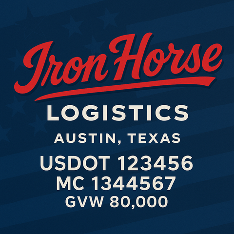 Custom Truck Door Lettering Decal Sticker Signs for US DOT Compliance | Custom USDOT Signs For Compliance | Add Your DOT, MC, GVW, CA, KYU, VIN Or Any Regulation Numbers You Need (Set of 2)