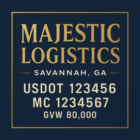 Custom Truck Door Lettering Decal Sticker Signs for US DOT Compliance | Custom USDOT Signs For Compliance | Add Your DOT, MC, GVW, CA, KYU, VIN Or Any Regulation Numbers You Need (Set of 2)