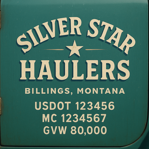 Custom Truck Door Lettering Decal Sticker Signs for US DOT Compliance | Custom USDOT Signs For Compliance | Add Your DOT, MC, GVW, CA, KYU, VIN Or Any Regulation Numbers You Need (Set of 2)