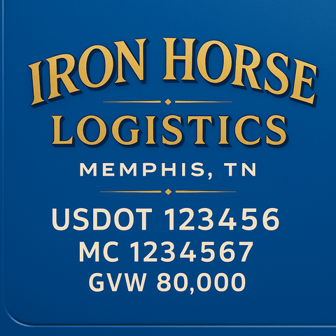 Custom Truck Door Lettering Decal Sticker Signs for US DOT Compliance | Custom USDOT Signs For Compliance | Add Your DOT, MC, GVW, CA, KYU, VIN Or Any Regulation Numbers You Need (Set of 2)