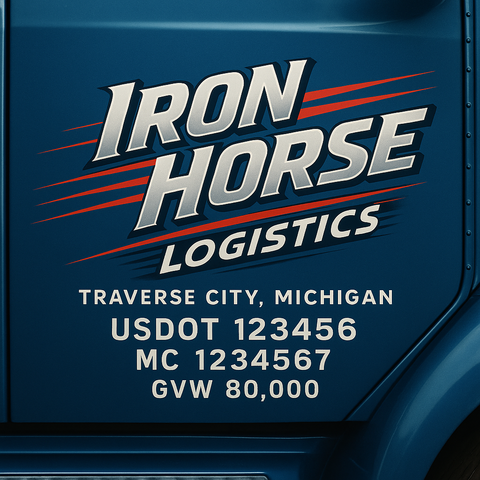 Custom Truck Door Lettering Decal Sticker Signs for US DOT Compliance | Custom USDOT Signs For Compliance | Add Your DOT, MC, GVW, CA, KYU, VIN Or Any Regulation Numbers You Need (Set of 2)