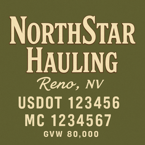 Custom Truck Door Lettering Decal Sticker Signs for US DOT Compliance | Custom USDOT Signs For Compliance | Add Your DOT, MC, GVW, CA, KYU, VIN Or Any Regulation Numbers You Need (Set of 2)