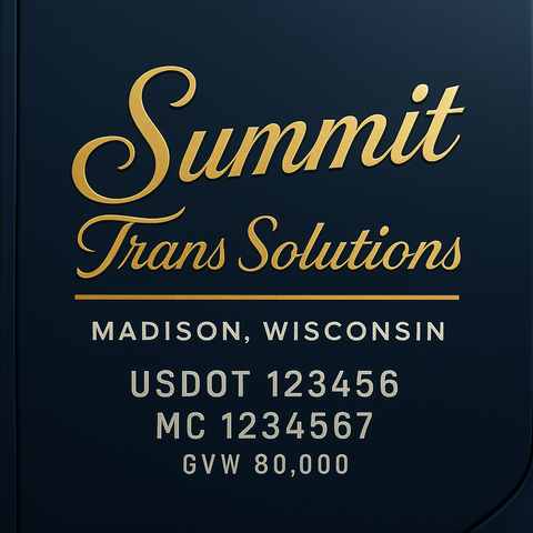 Custom Truck Door Lettering Decal Sticker Signs for US DOT Compliance | Custom USDOT Signs For Compliance | Add Your DOT, MC, GVW, CA, KYU, VIN Or Any Regulation Numbers You Need (Set of 2)