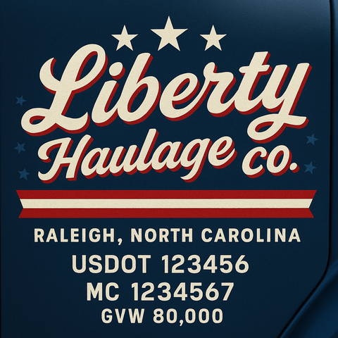 Custom Truck Door Lettering Decal Sticker Signs for US DOT Compliance | Custom USDOT Signs For Compliance | Add Your DOT, MC, GVW, CA, KYU, VIN Or Any Regulation Numbers You Need (Set of 2)