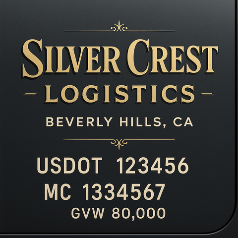 Custom Truck Door Lettering Decal Sticker Signs for US DOT Compliance | Custom USDOT Signs For Compliance | Add Your DOT, MC, GVW, CA, KYU, VIN Or Any Regulation Numbers You Need (Set of 2)