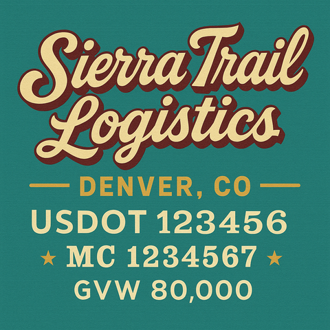 Custom Truck Door Lettering Decal Sticker Signs for US DOT Compliance | Custom USDOT Signs For Compliance | Add Your DOT, MC, GVW, CA, KYU, VIN Or Any Regulation Numbers You Need (Set of 2)