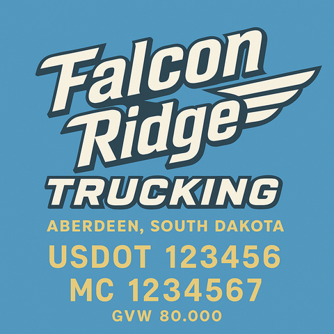 Custom Truck Door Lettering Decal Sticker Signs for US DOT Compliance | Custom USDOT Signs For Compliance | Add Your DOT, MC, GVW, CA, KYU, VIN Or Any Regulation Numbers You Need (Set of 2)