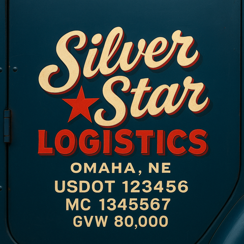 Custom Truck Door Lettering Decal Sticker Signs for US DOT Compliance | Custom USDOT Signs For Compliance | Add Your DOT, MC, GVW, CA, KYU, VIN Or Any Regulation Numbers You Need (Set of 2)