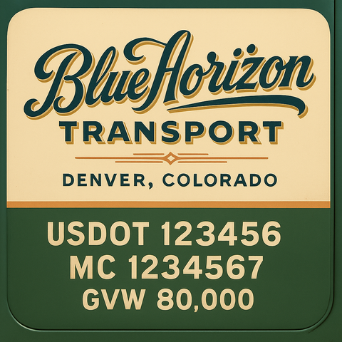 Custom Truck Door Lettering Decal Sticker Signs for US DOT Compliance | Custom USDOT Signs For Compliance | Add Your DOT, MC, GVW, CA, KYU, VIN Or Any Regulation Numbers You Need (Set of 2)