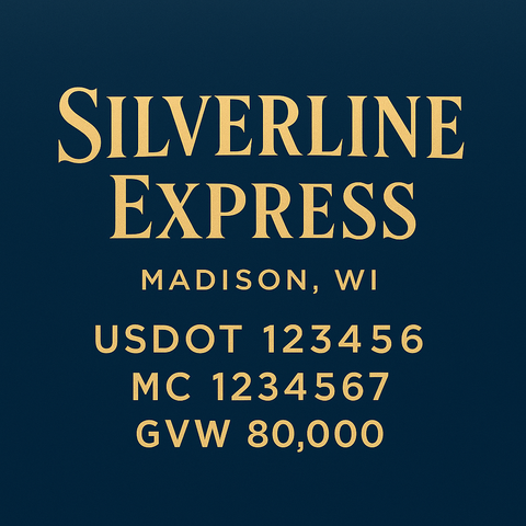 Custom Truck Door Lettering Decal Sticker Signs for US DOT Compliance | Custom USDOT Signs For Compliance | Add Your DOT, MC, GVW, CA, KYU, VIN Or Any Regulation Numbers You Need (Set of 2)