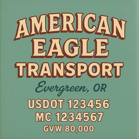 Custom Truck Door Lettering Decal Sticker Signs for US DOT Compliance | Custom USDOT Signs For Compliance | Add Your DOT, MC, GVW, CA, KYU, VIN Or Any Regulation Numbers You Need (Set of 2)
