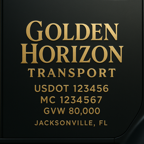Custom Truck Door Lettering Decal Sticker Signs for US DOT Compliance | Custom USDOT Signs For Compliance | Add Your DOT, MC, GVW, CA, KYU, VIN Or Any Regulation Numbers You Need (Set of 2)