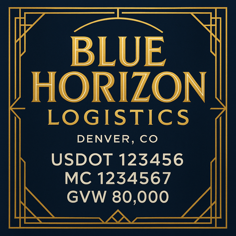 Custom Truck Door Lettering Decal Sticker Signs for US DOT Compliance | Custom USDOT Signs For Compliance | Add Your DOT, MC, GVW, CA, KYU, VIN Or Any Regulation Numbers You Need (Set of 2)