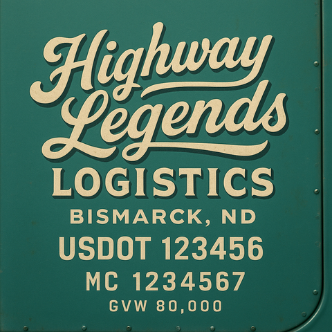 Custom Truck Door Lettering Decal Sticker Signs for US DOT Compliance | Custom USDOT Signs For Compliance | Add Your DOT, MC, GVW, CA, KYU, VIN Or Any Regulation Numbers You Need (Set of 2)