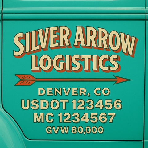 Custom Truck Door Lettering Decal Sticker Signs for US DOT Compliance | Custom USDOT Signs For Compliance | Add Your DOT, MC, GVW, CA, KYU, VIN Or Any Regulation Numbers You Need (Set of 2)